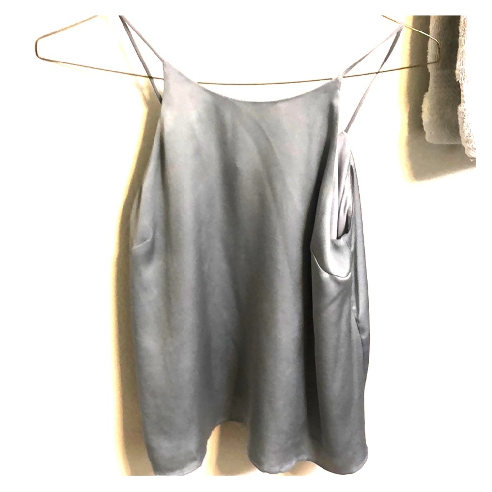 Grey silky top